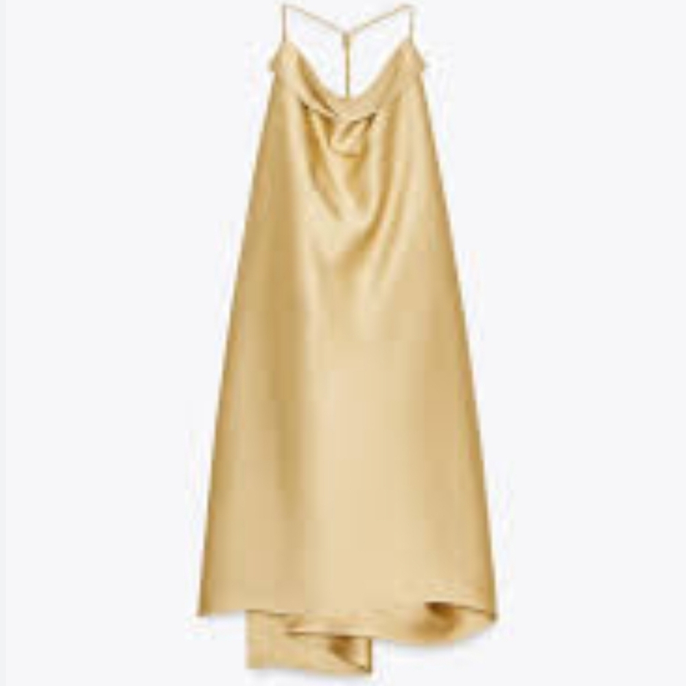 Zara Light Cream Satin Top